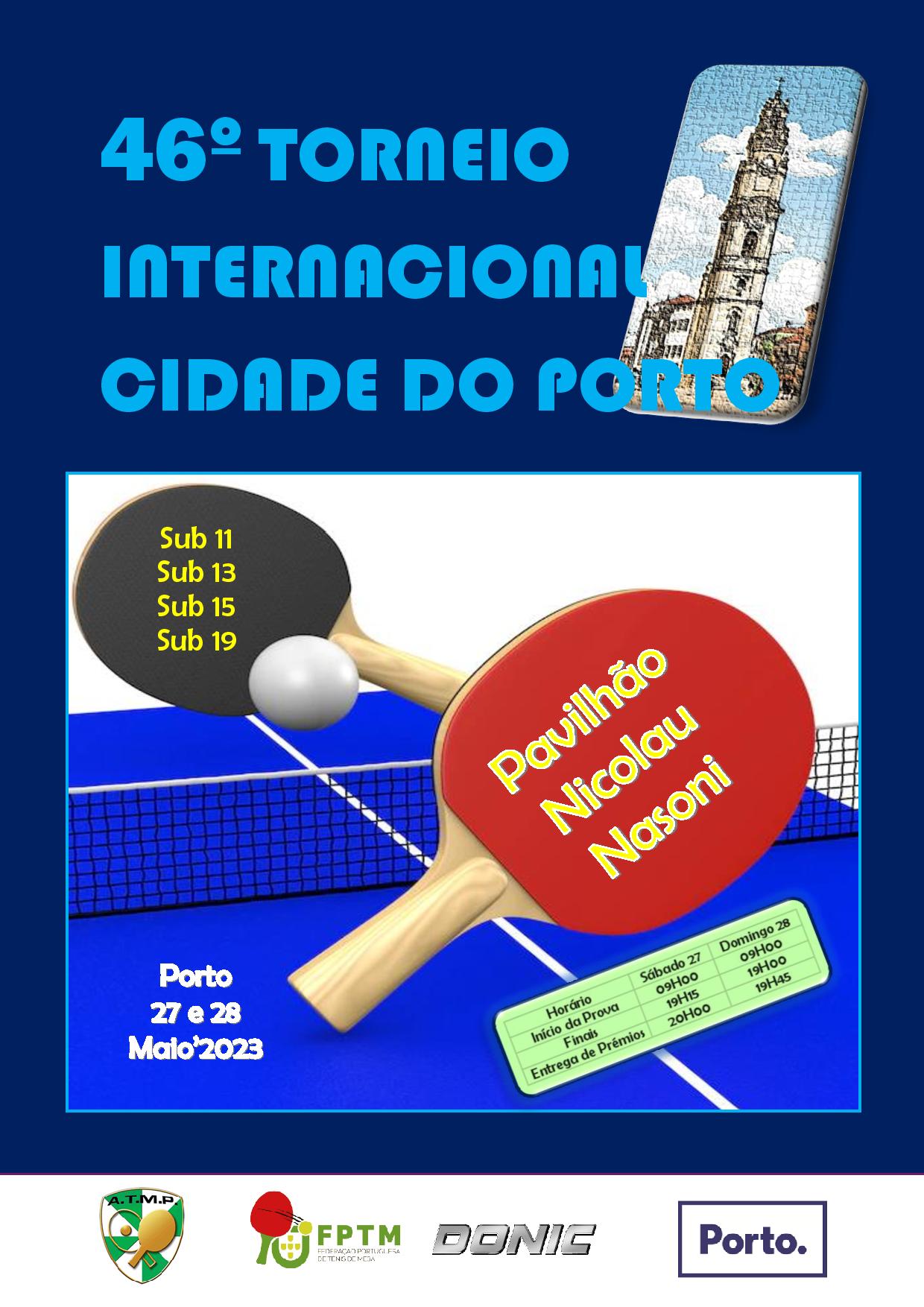 CARTAZ 46º Torneio Internacional Cidade do Porto 27.28 Maio 2023