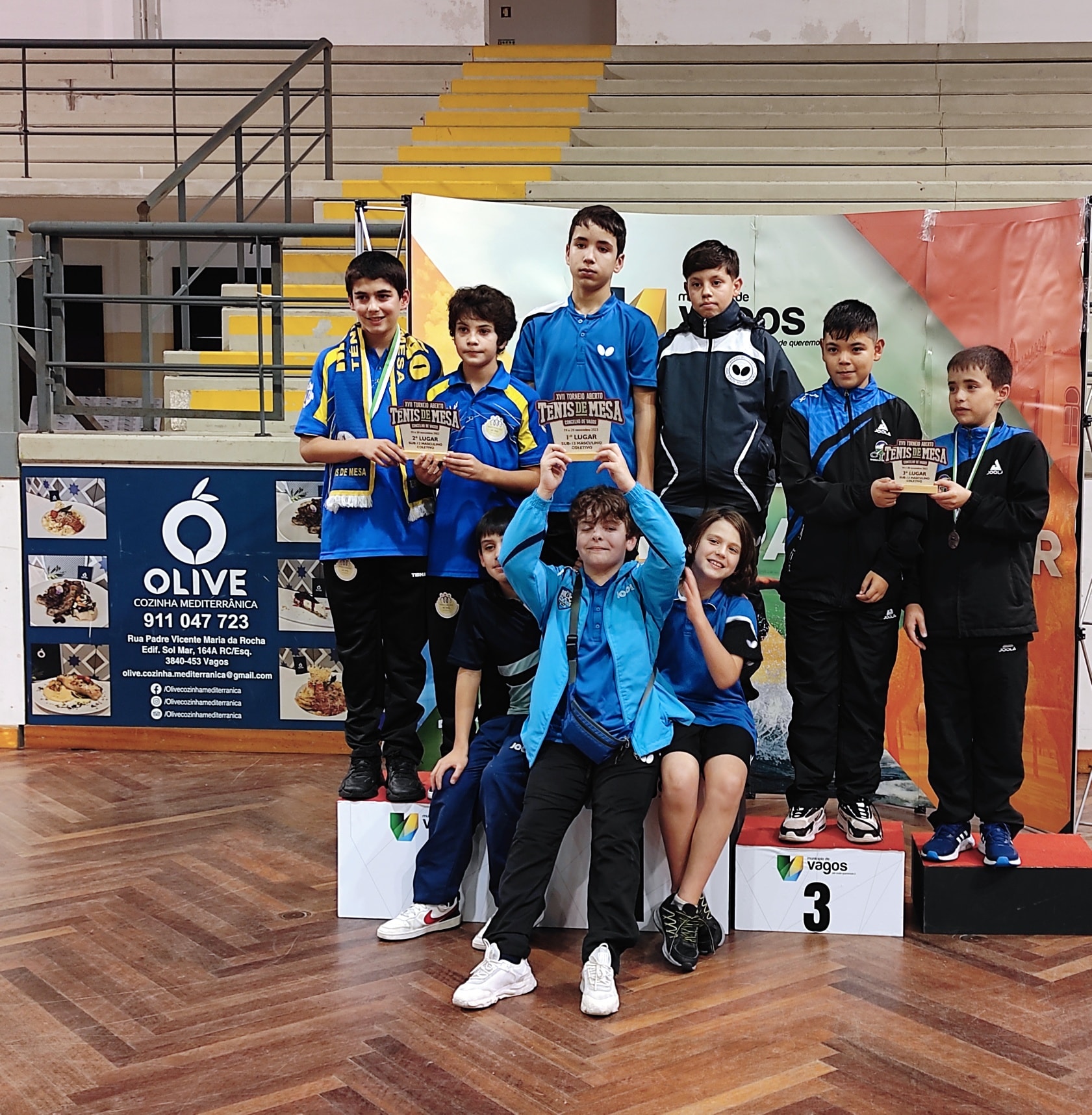 Pódio Sub13 masc coletivo foto