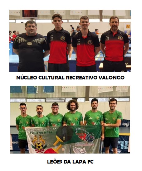 Fase Qualificacao Nacional Equipas vencedoras