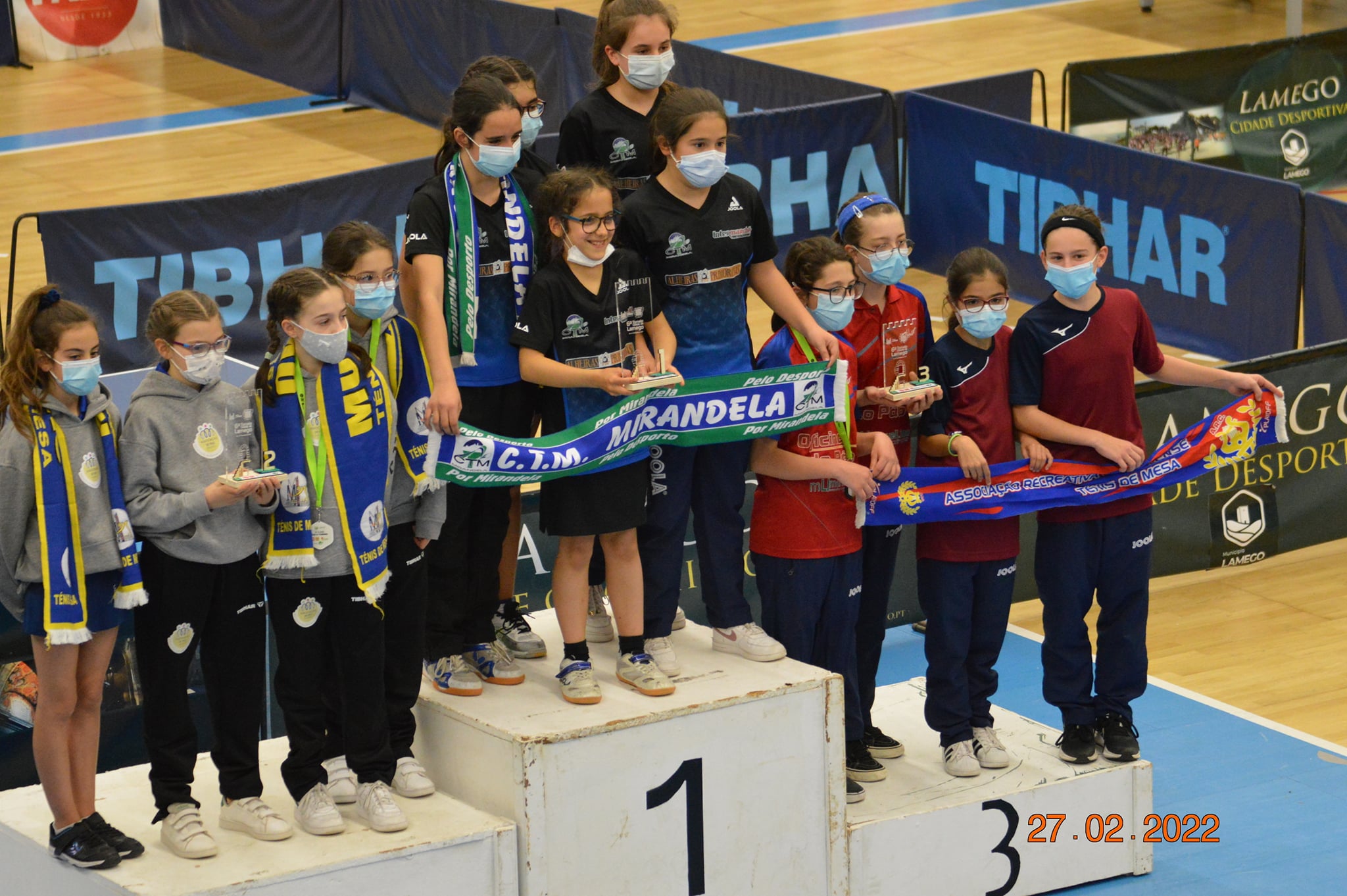 Pódio Sub12 Fem Coletivo
